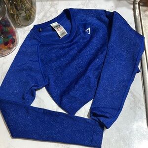 Gymshark Blue Crew Neck crop top